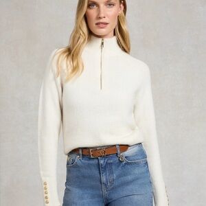 Holland Cooper | Tori Quarter Zip Knit (S)